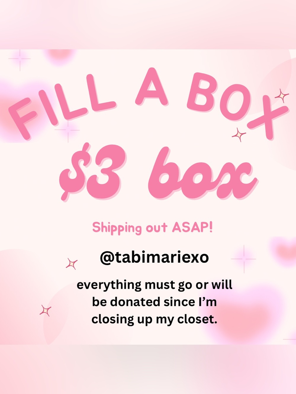 $3 boxes. Yup $3. Closing up shop